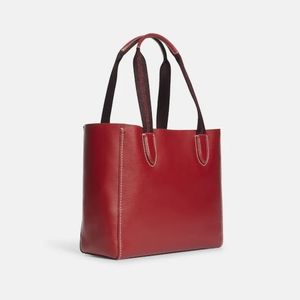 Brand New Shiny Red Leather tote just in time for the Holidays!
